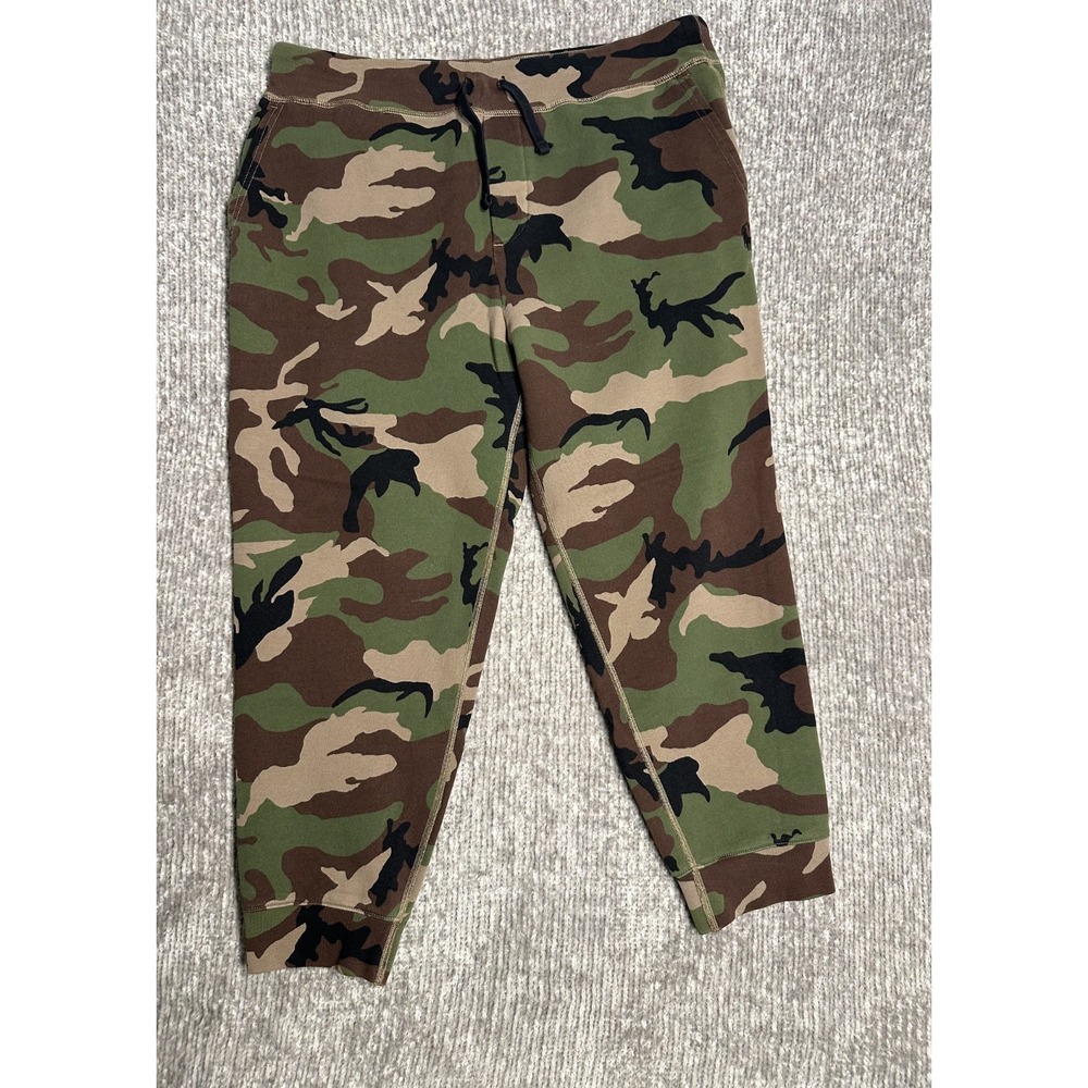 Polo Ralph Lauren Men Size L Camo Jogger Pants Green Horse Print